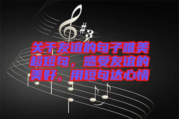 關(guān)于友誼的句子唯美超短句，感受友誼的美好，用短句達(dá)心情
