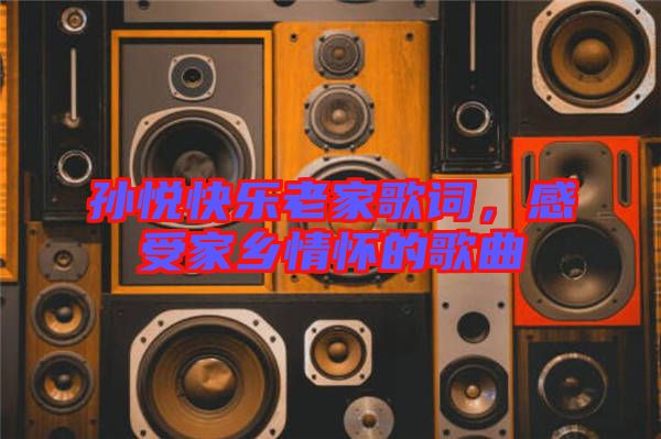 孫悅快樂老家歌詞，感受家鄉(xiāng)情懷的歌曲