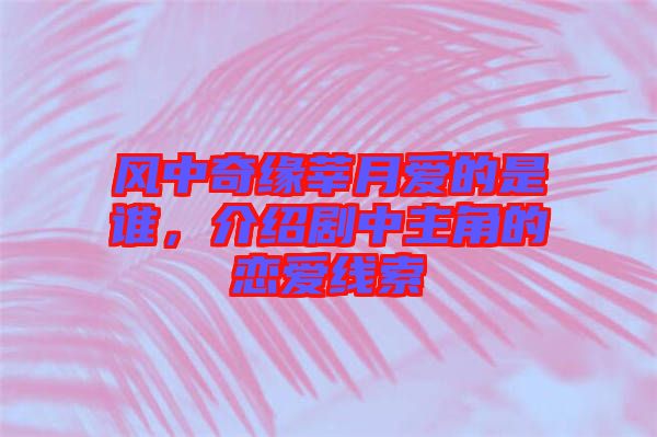 風(fēng)中奇緣莘月愛的是誰，介紹劇中主角的戀愛線索