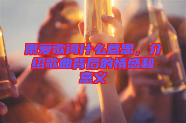 雨愛(ài)歌詞什么意思，介紹歌曲背后的情感和意義