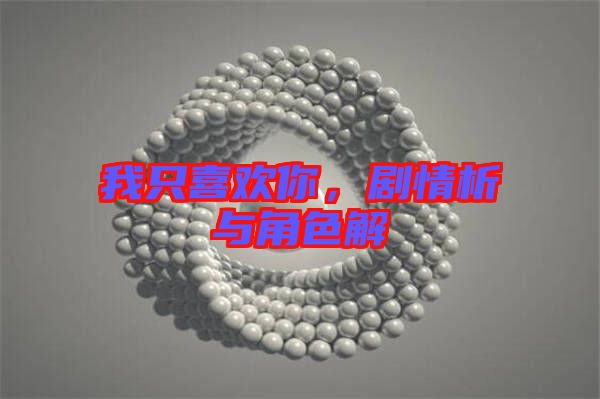 我只喜歡你，劇情析與角色解