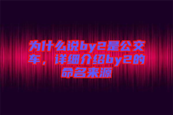 為什么說by2是公交車，詳細(xì)介紹by2的命名來源