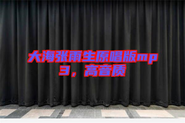 大海張雨生原唱版mp3，高音質(zhì)